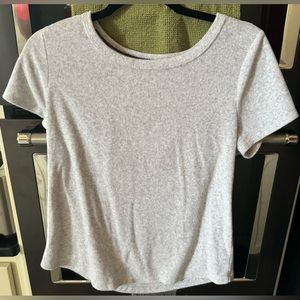 Anthropologie Heather Light Gray Short Sleeve Tee Size M